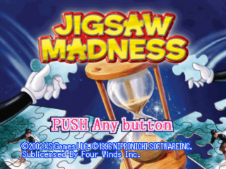 Jigsaw Madness title screen for Playstation
